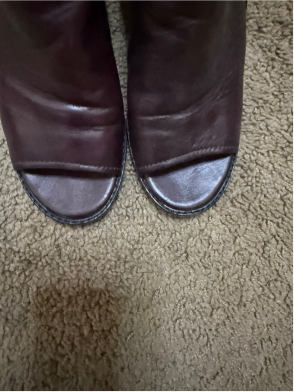 Women's Frye Brielle Peep Toe Leather Peep Toe Ankle Boots & Booties Size 8 - Picture 7 of 9